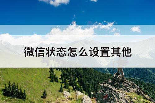 微信状态怎么设置其他