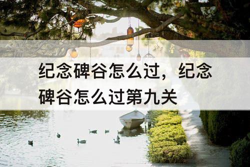 纪念碑谷怎么过，纪念碑谷怎么过第九关