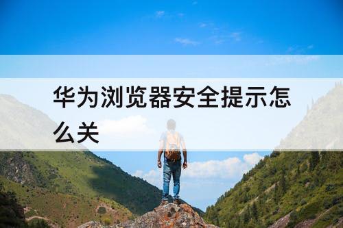 华为浏览器安全提示怎么关