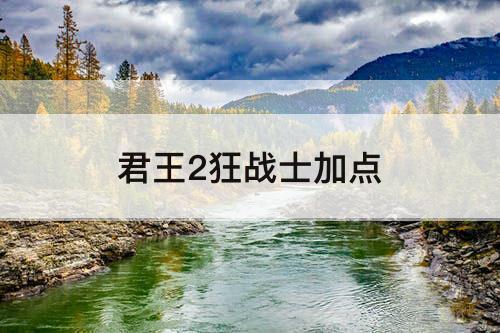 君王2狂战士加点