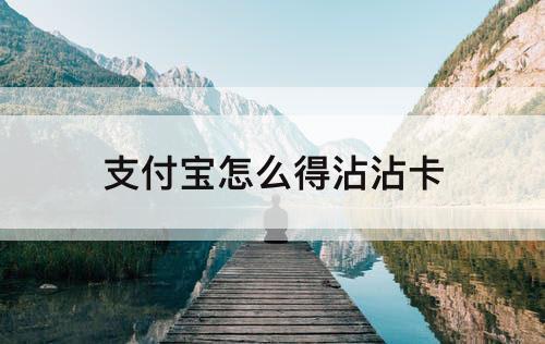 支付宝怎么得沾沾卡