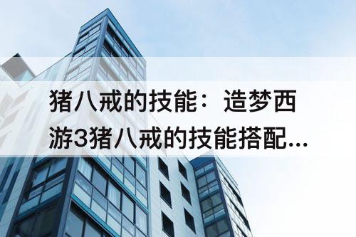 猪八戒的技能：造梦西游3猪八戒的技能搭配图片