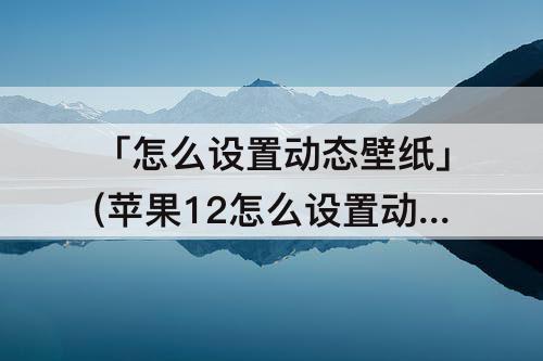 「怎么设置动态壁纸」(苹果12怎么设置动态壁纸锁屏)