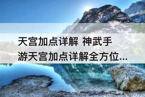 天宫加点详解 神武手游天宫加点详解全方位TG加点分析