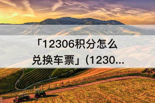 「12306积分怎么兑换车票」(12306积分怎么兑换车票1积分兑多少钱)