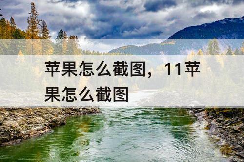 苹果怎么截图，11苹果怎么截图