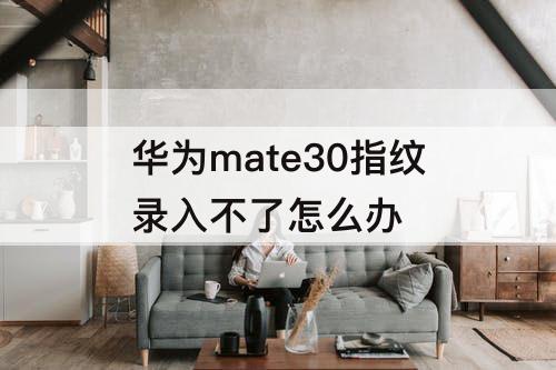 华为mate30指纹录入不了怎么办