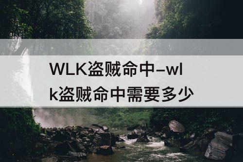 WLK盗贼命中-wlk盗贼命中需要多少
