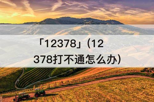 「12378」(12378打不通怎么办)