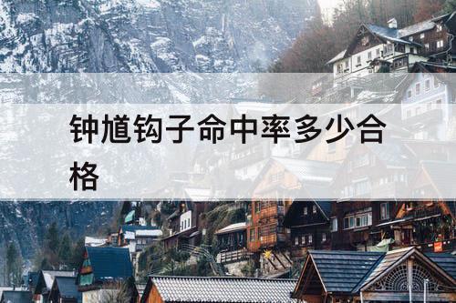 钟馗钩子命中率多少合格